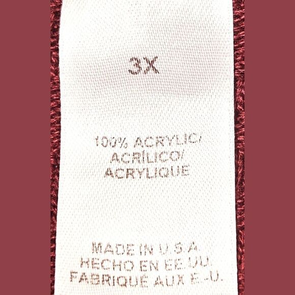 ALFRED DUNNER PLUS SIZE Maroon LongSleeve Crew Neck Sweater - Picture 8 of 10